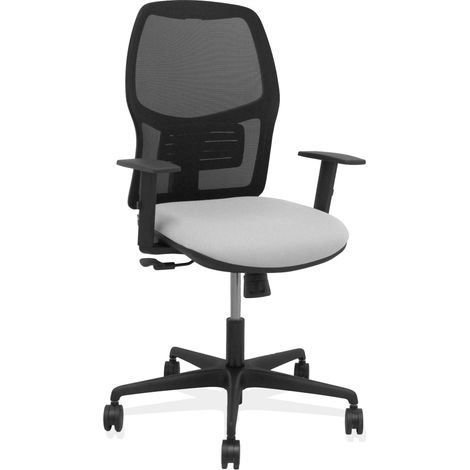 Silla Alfera sincro malla negra bali gris claro brazo regulable