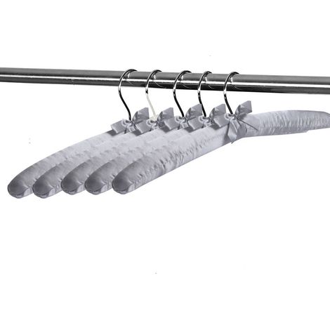 Cintres Rembourrés Satin - 38 cm - Pour Vêtements Délicats Robes Mariée Pulls Chemises - Lot de 5 (1/5)