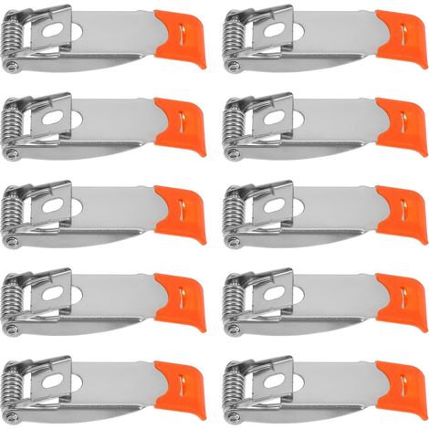 51x18mm 10 Pièces Downlight Pince À Ressort Luminaires Ressort En Acier Plafonniers Panneau Lumineux Luminaires LED Plafonnier Panneau Lampe Clips Accessoires D'Éclairage Encastrés Orange (1/5)