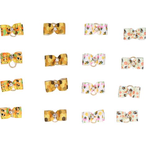 Ruban Élastique Et Nœud Pour Chien - Accessoire Toilettage Animal De Compagnie - Idéal Fête Mariage Anniversaire - Lot De 5 Pièces (1/4)