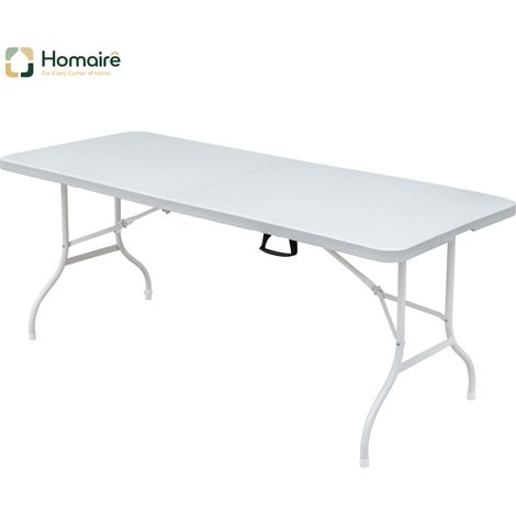 HOMAIRE Table de loisirs pliante 180,34 cm,适应 pour l'extérieur, le domicile et le bureau, antirouille et facile à nettoyer