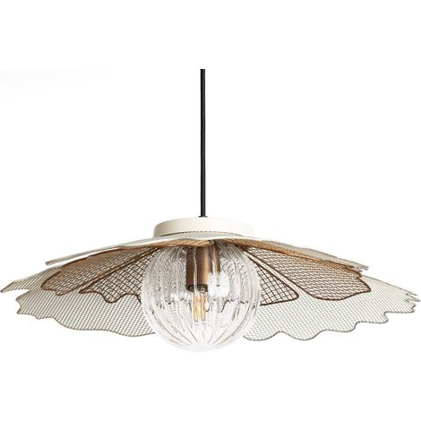 Lámpara Colgante Metal Cristal Pianella  ILUZZIA Blanco (1/5)
