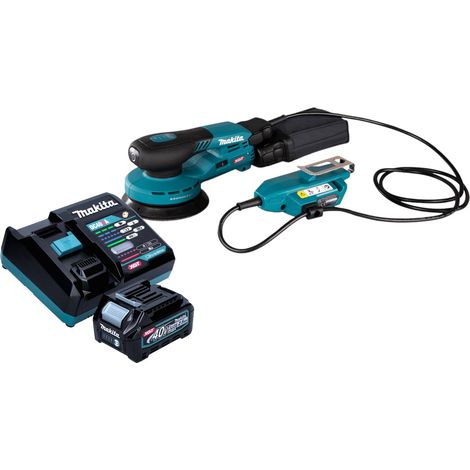 Makita BO 001 CGD101 Levigatrice rotorbitale a batteria 40 V max. 125 mm 5,0 mm di corsa Brushless + 1x batteria ricaricabile 2,5 Ah + caricabatterie