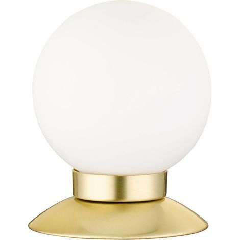 Lampada tavolo da Interno a LED in Metallo Ottone Satinato