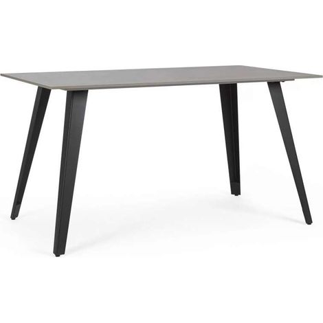 Bizzotto Tavolo Arjeta Effetto Marmo Nero Elegante 140x80x76 cm