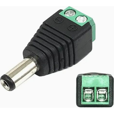 TRADE SHOP - Connettore Maschio 2.1mm X 5.5mm Dc Alimentazione Per Telecamere Maxtech C-013 - (1/2)