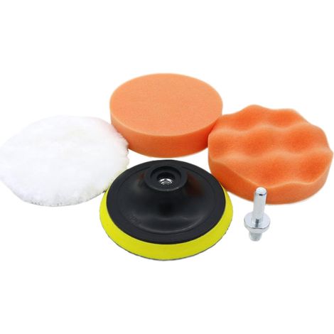 Éponge à cirer pour voiture, 5 tampons de polissage et de détail de 10 cm (4 pouces) (1/5)
