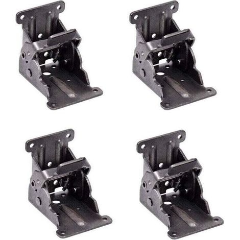 Charnières Autobloquantes,Support de Support Pliable Raccords de Jambe et Accolade de Coin,Pour les Pieds Pliants établi Pliant,(2 Set)- Crezuo (1/4)