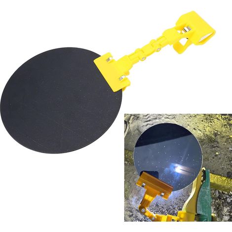 Panneau occultant de soudage, Clip réglable portable sur la plaque de blocage de la lumière de soudage à l'arc, gradation automatique, rond de 18 cm, jaune (1/5)