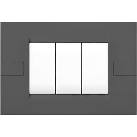 PLACCA SERIE 'INTEGRA' 3 posti - grigio scuro - FEB
