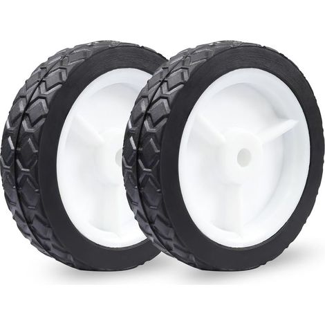 Roue Tondeuse - Diamètre 125 mm - Axe 12,8 mm - Caoutchouc Plastique - Pour Tondeuse Électrique et Thermique - 1 Pièce (1/5)