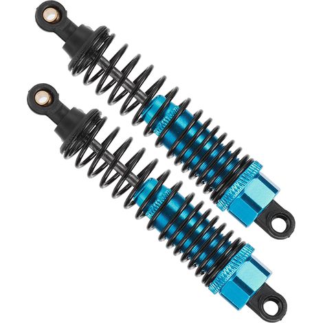 Set mit 2 Ersatz-Stoßdämpfern aus Metall für 1:10 RC-Autos (blau, 100 mm). (1/5)