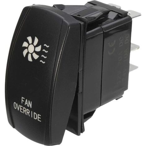 Panel de interruptores basculantes para ventilador, interruptor basculante de repuesto para ventilador de 12 V/24 V, interruptor basculante LED doble, interruptor de repuesto para ventilador de coche