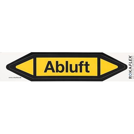 Flèche directionnelle universelle ABLUFT jaune, autocollante, Cond. 25 Pièce(s)