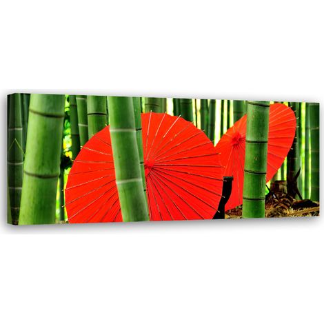 Tableau sur toile Parapluies japonais en bambou 90x30 (1/5)