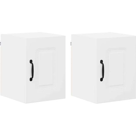 Meuble mural de cuisine,Armoire de cuisine avec porte 2 pcs Blanc 30 x 31 x 40 cm CFW78421 (1/5)