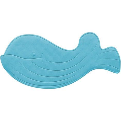 Tapis de bain enfant antidérapant en caoutchouc motif baleine – (1/5)
