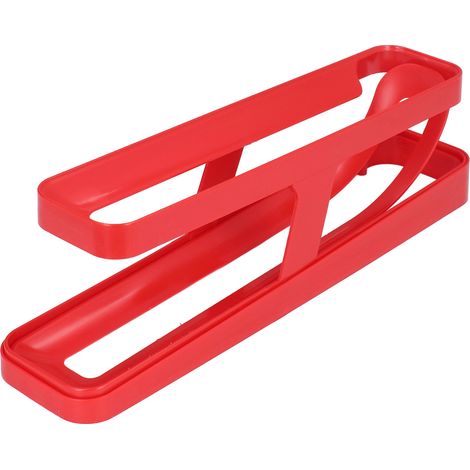 Distributeur à œufs 2 niveaux, porte-œufs professionnel pour réfrigérateur, plan de travail cuisine, conteneur de stockage rouge roulant (1/5)