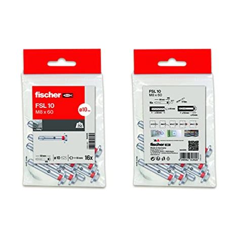 Fischer 544325 Sac Fsl, 8 x 60, multicolore