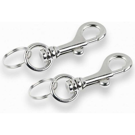 Moschettoni 75 mm con Anello 2 pezzi