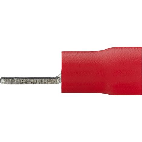 DEBFLEX - CLIPS MALE PRE-ISOLE 2.8X0.8 MM ROUGE SACHET DE 10 - 711050 (1/4)