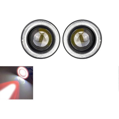 2 feux antibrouillard étanches de 64 mm en aluminium COB LED Angel Eyes pour motos (taille : d) (1/5)