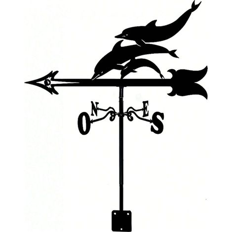 Un ensemble de girouettes de requin, girouettes de jardin extérieur, girouettes, décorations de toit, ornements d'artisanat de cour Dtian (1/5)