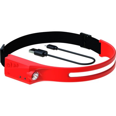 Lampe frontale légère, étanche, à détecteur de mouvement, idéale pour le vélo, la course à pied, la pêche et le camping. (1/5)