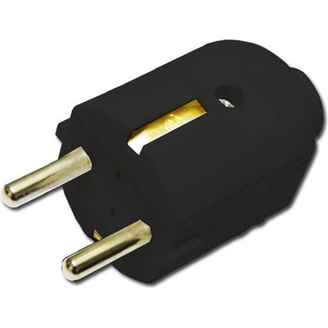 Spina elettrica bipolare TT nera Blister 11010