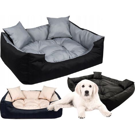 Cama para perros ECCO parque infantil 130x105 cm, impermeable, gris