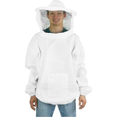 Combinaison d'apiculteur (blanche), combinaison anti-guêpes, veste d'apiculteur professionnelle, pour la prévention des piqûres d'abeilles (1/3)