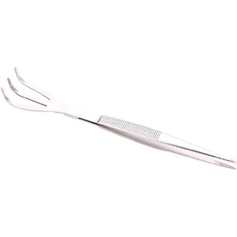 Pettine per radici con pinzetta dritta in acciaio inox per bonsai, 220 mm (SSRP-01/P)