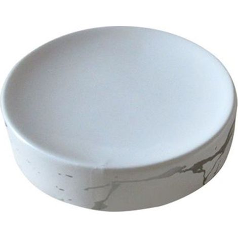 TRADE SHOP - Piattino Porta Sapone Saponetta Per Bagno Accessori Arredo Effetto Marmo 59890 - (1/2)