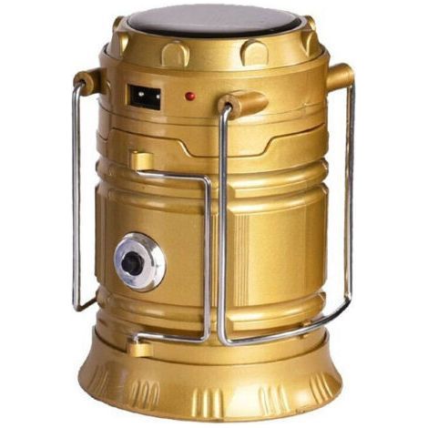 Portable Camping Light, Gold, 9913.5cm, 1 Piece, Rechargeable, Waterproof, Hiking Lantern, Camping Light for Tent. (1/5)