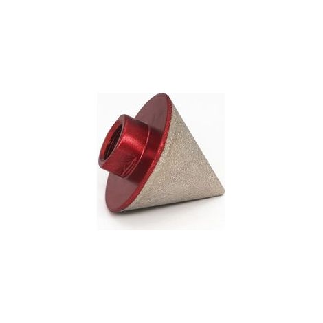 Testa di taglio diamantata per smussatura filettature, forma allargata, per fori smussati rotondi, fresa per smussatura per piastrelle in ceramica, 1 pezzo (M14) - Crezuo