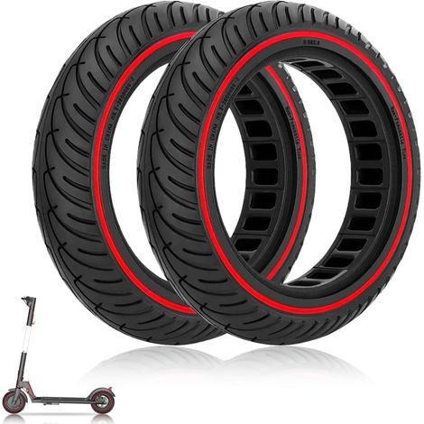 2 RUOTE 8 1/2 X 2 PER MONOPATTINO ELETTRICO GOMME PIENE 8.5 X 2.0 ANTIFORATURA (1/5)
