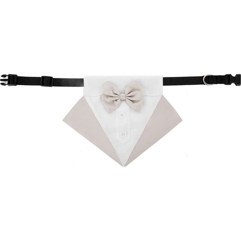 Bandana Pour Chien - Collier Cravate Formel Avec Nœud Papillon - Ajustable 60 cm - Pour Chiens et Chats Moyens à Grands - 1 Pièce (1/5)