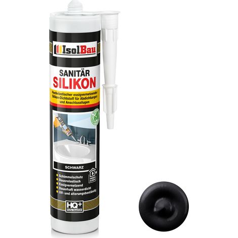 IsolBau Sanitary Silicone Black Sanitär Silikon 1 x 300ml (1/5)