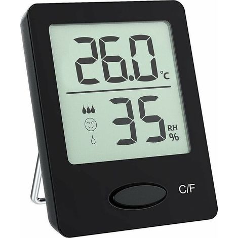 Thermomètres d'intérieur, Moniteur d'Humidité & deTempérature Portable, Mini thermomètre de jardin facile à lire, 3 modes d'installation,Thermo Hygromètre du jardin Maison Bureau Cuisine Carivent (1/4)