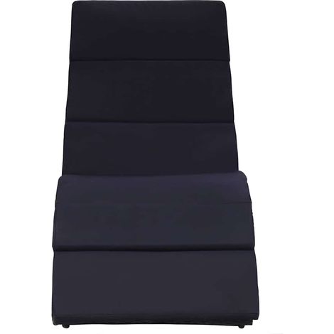 Maison Exclusive - Lettino Prendisole con Cuscino in Polyrattan Nero (1/5)