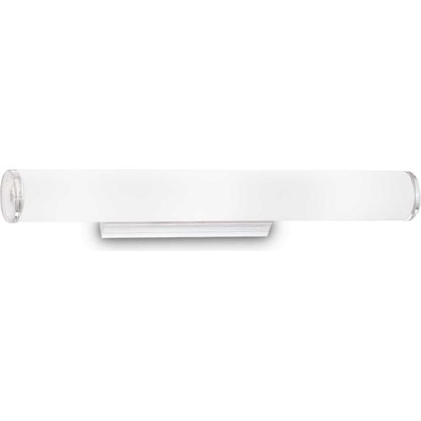 Ideal Lux Camerino - Aplique de pared con espejo grande para interiores, 4 luces, blanco, E14 (1/2)