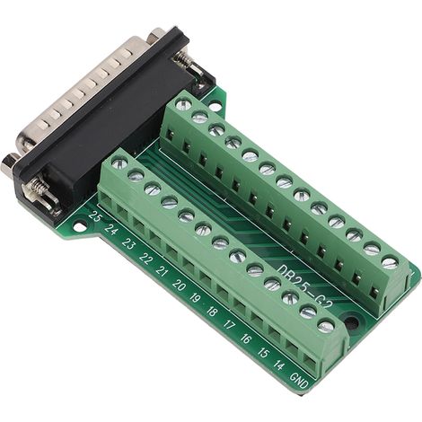 Bornier à 25 broches pour module de signal, type vis, pour carte de connexion PCB, destiné au débogage et à la communication. Connecteur mâle DB25-G2. (1/5)