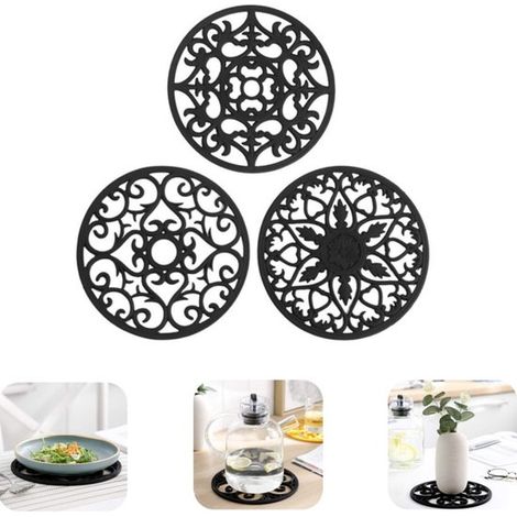 Dessous-de-plat en silicone résistants à la chaleur - set pour casseroles et plats chauds (1/5)