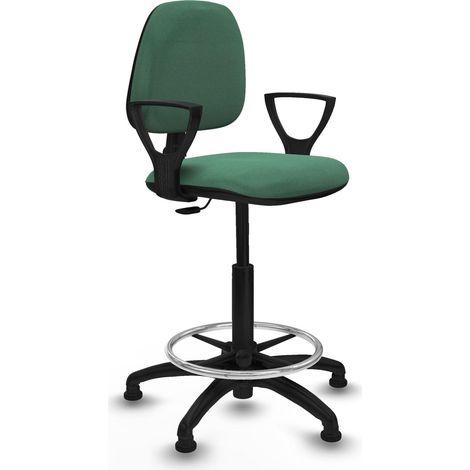 Taburete oficina piqueras y crespo Isso negro ergonómico