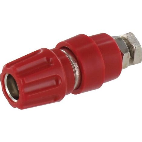 Clavija hembra banana 4mm roja UNIVERSAL PKNI10BRD