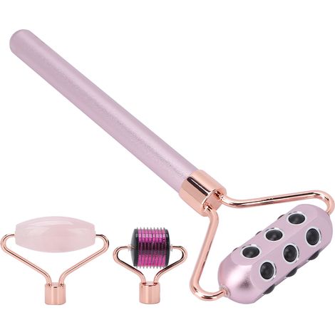 Rouleau de massage au germanium 3-en-1 avec micro-aiguilles pour soin du visage et raffermissement cutané (1/5)