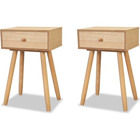 Maison Exclusive - Comodini Set 2 pz in Massello di Pino 40x30x61 cm Marroni