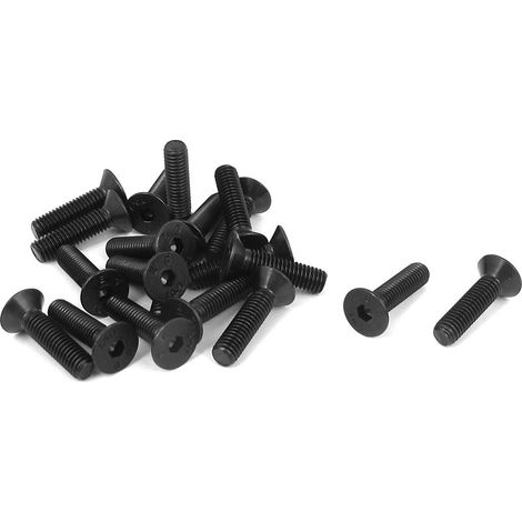 M5 x 20mm métrique douille-senkkopfschrauben avec Innensechskant noir 20 pièces