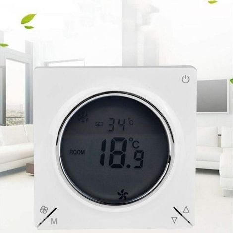 Thermostat - Pour Climatiseur Et Ventilo-Convecteur Central - Régulation Température Ambiante - Compatible Systèmes CVC - 1 Pièce (1/4)