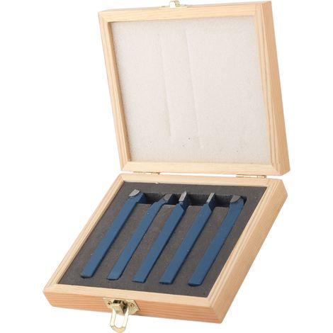 Jeu de 5 outils de tour avec plaquettes en carbure et kit d'outils de tournage soudés, pièces de machines-outils 10x10 mm (1/5)